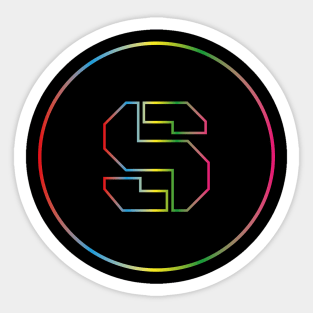 letter S colorful design Sticker